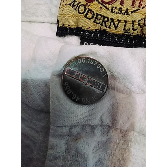 Dear John White Paisley Jeans Size 31 - Picture 9 of 12